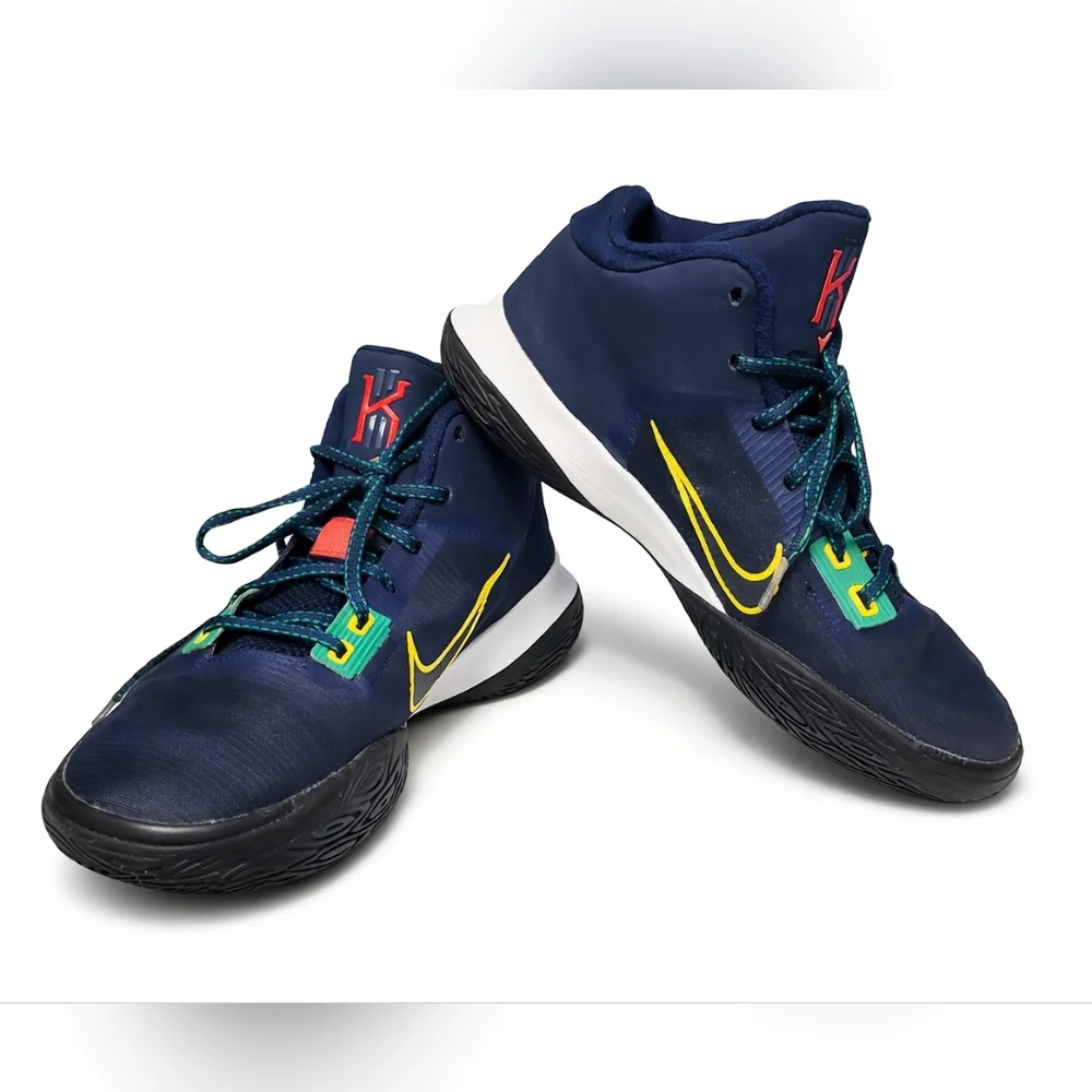 Nike Kyrie Flytrap 4 sneakers in the Blue Green/Speed Yellow US 9.5